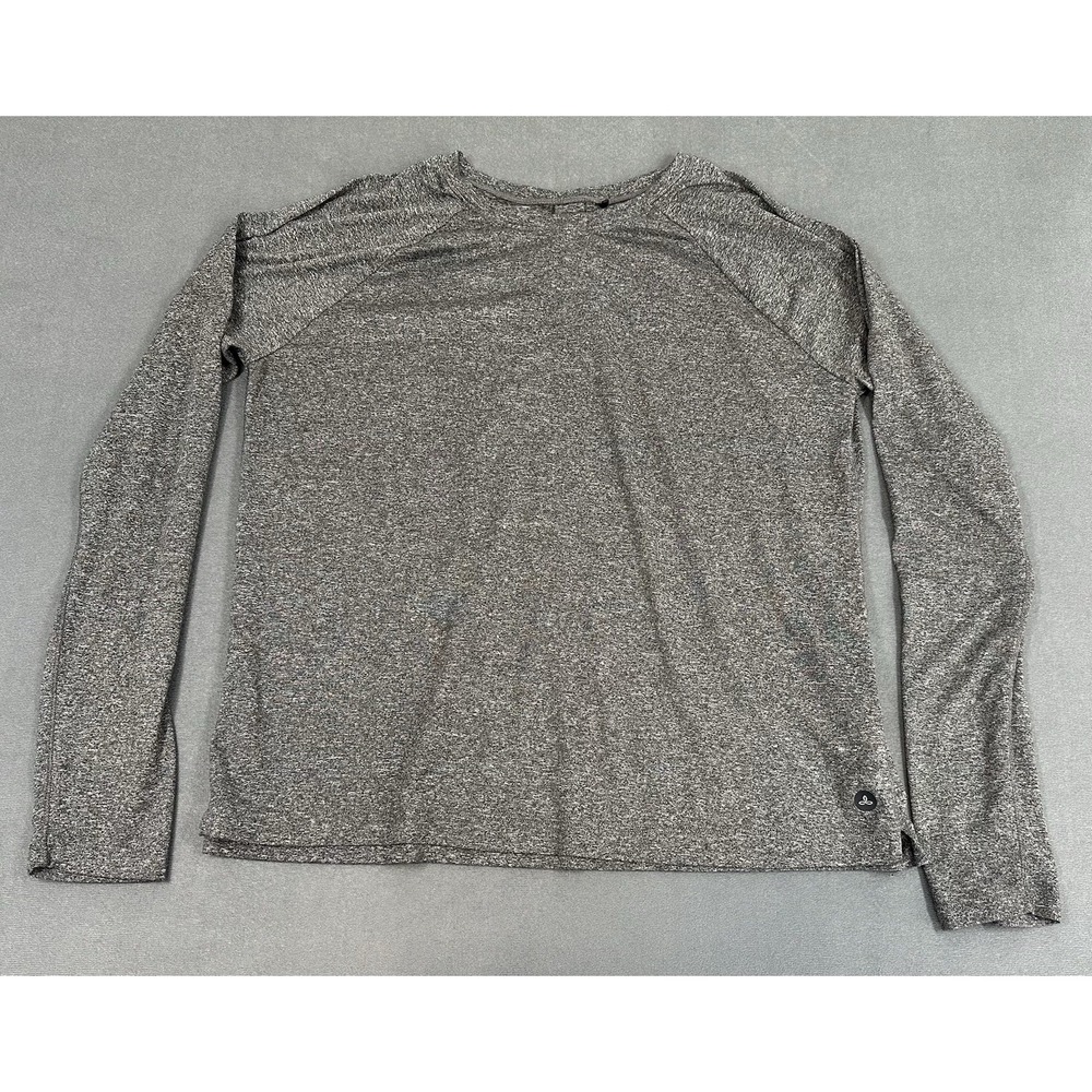 PrAna Shirt Alpenglow Womens Size Large Gray Heather Long Sleeve Top
